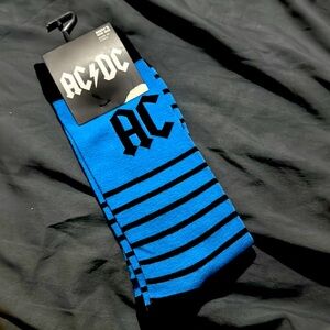 AC/DC Blue and Black Men's Socks